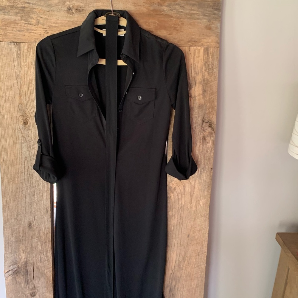 Michael Kors shirt dress in black. - Picture 2 of 4